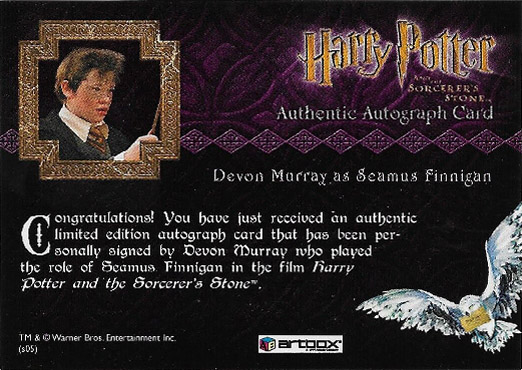 Devon Murray as Seamus Finniagn - Back