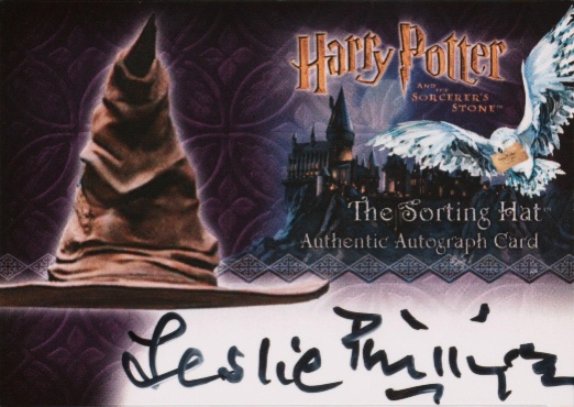 Leslie Phillips as The Sorting Hat - Front