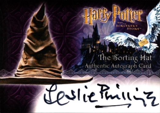Leslie Phillips as The Sorting Hat - Front