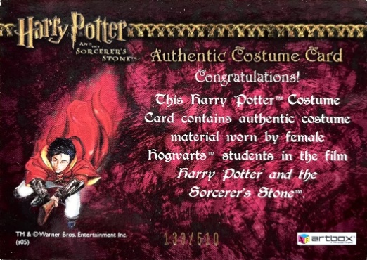 Female Hogwarts Students Costume - Back