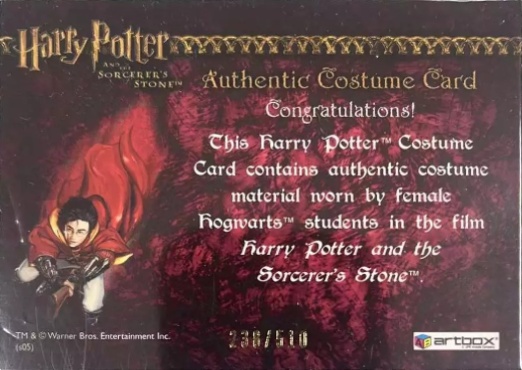 Female Hogwarts Students Costume - Back