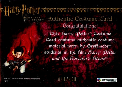 Gryffindor Students Costume - Back