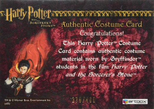 Gryffindor Students Costume - Back
