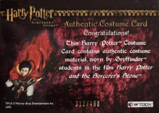 Gryffindor Students Costume - Back