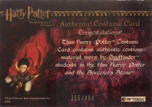 Gryffindor Students Costume - Back
