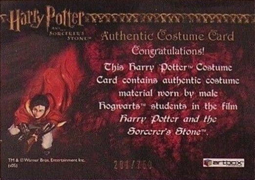 Male Hogwarts Students Costume - Back