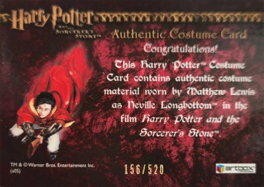 Neville Longbottom's Pajamas - Back