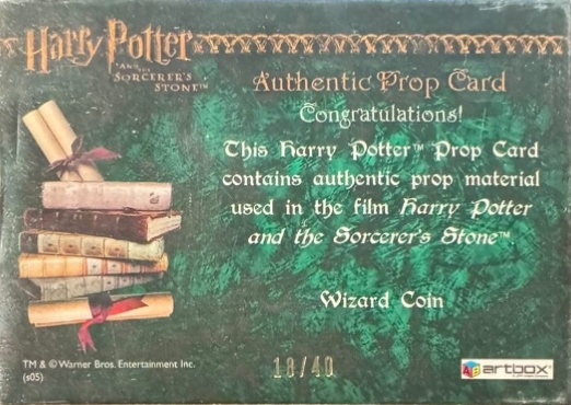 Wizard Coin Gold Galleon - Back