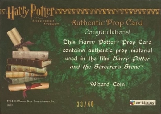 Wizard Coin Gold Galleon - Back