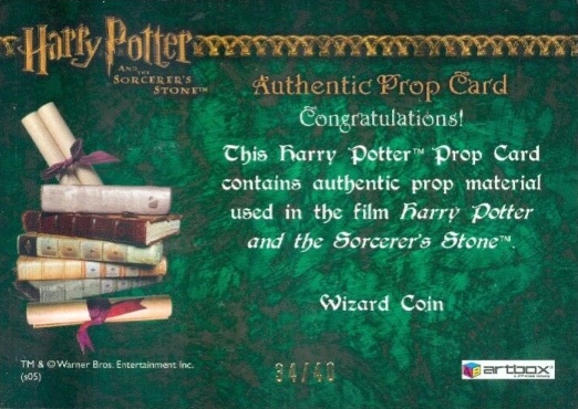 Wizard Coin Gold Galleon - Back