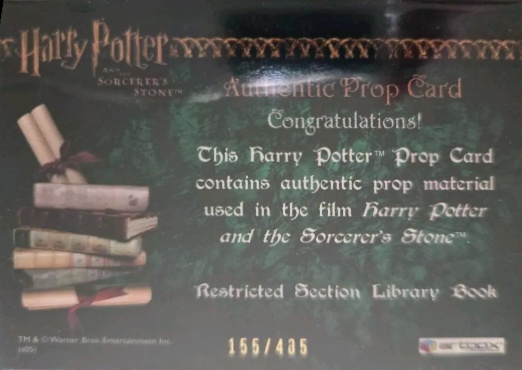 Restricted Section Library Book - Back