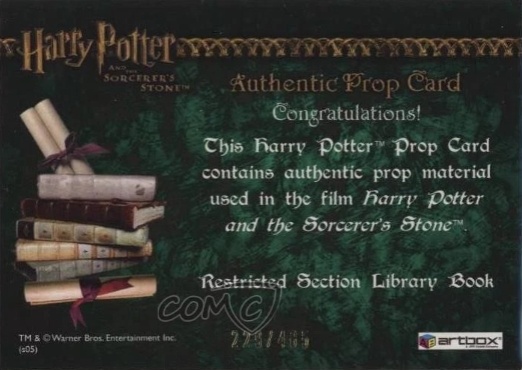 Restricted Section Library Book - Back