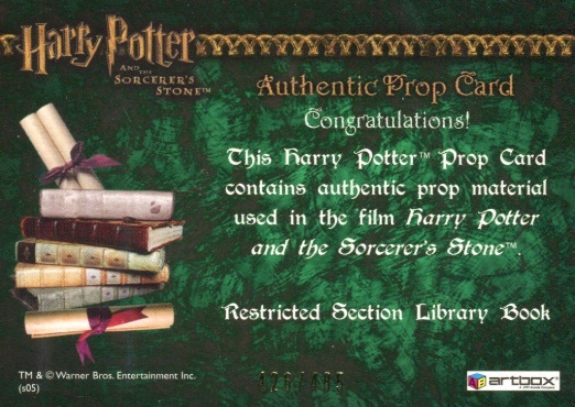 Restricted Section Library Book - Back