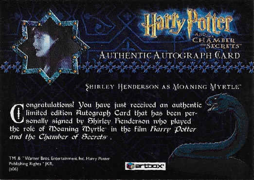 Shirley Henderson as Moaning Myrtle - Back