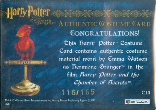 C10 - Hermione Granger's Blue Jumper and Scarf - Back