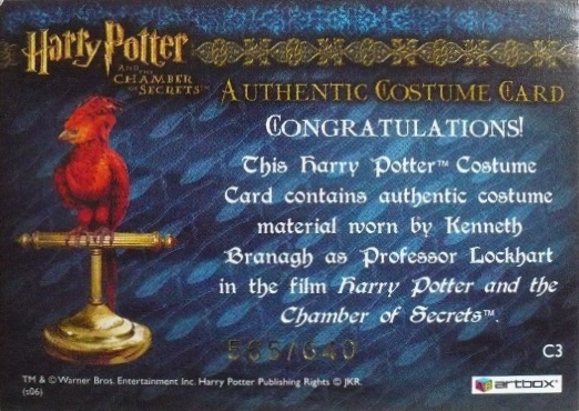 C3 - Proffessor Lockhart's Jacket - Back