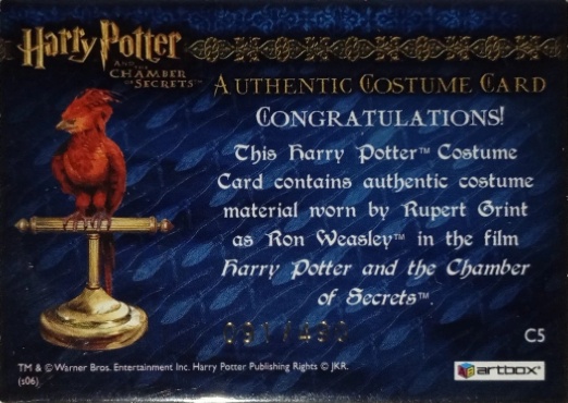 C5 - Ron Weasley's Tartan Shirt - Back