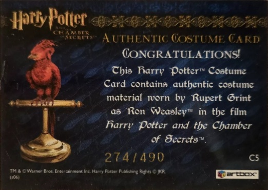 C5 - Ron Weasley's Tartan Shirt - Back