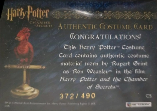 C5 - Ron Weasley's Tartan Shirt - Back