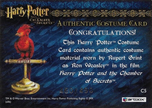 C5 - Ron Weasley's Tartan Shirt - Back