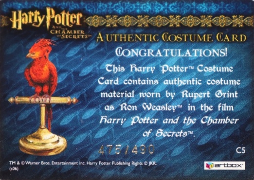 C5 - Ron Weasley's Tartan Shirt - Back