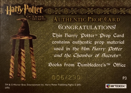 P3 - Books from Dumbledore's Office - Back