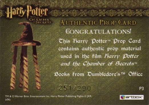 P3 - Books from Dumbledore's Office - Back