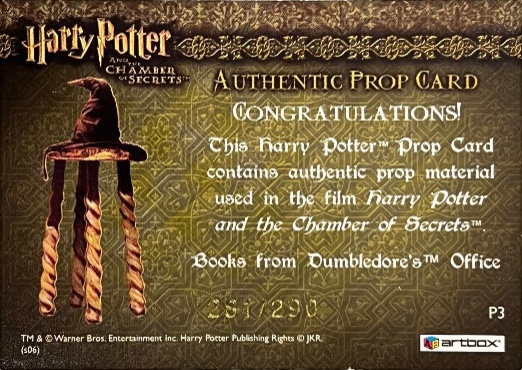 P3 - Books from Dumbledore's Office - Back