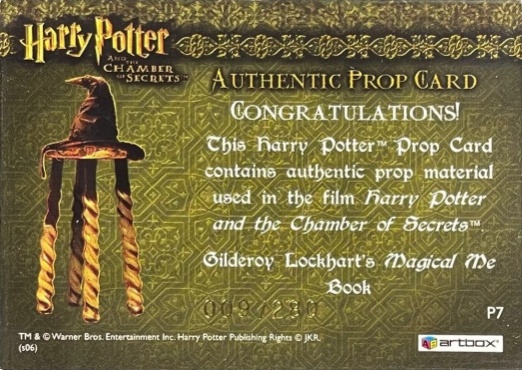 P7 - Gilderoy Lockhart's Magical Me Book - Back
