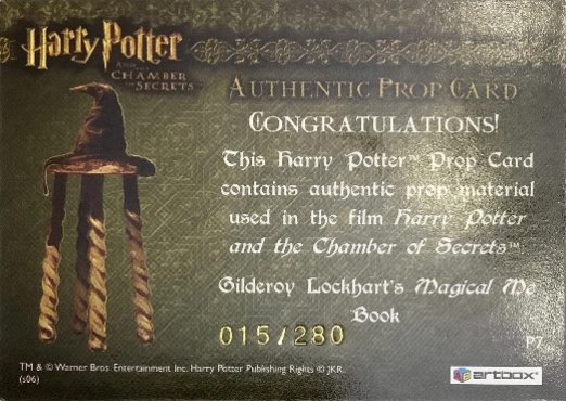 P7 - Gilderoy Lockhart's Magical Me Book - Back