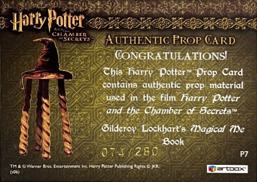 P7 - Gilderoy Lockhart's Magical Me Book - Back