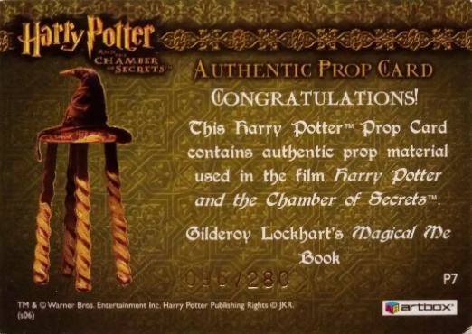 P7 - Gilderoy Lockhart's Magical Me Book - Back