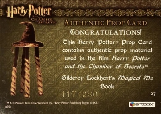 P7 - Gilderoy Lockhart's Magical Me Book - Back