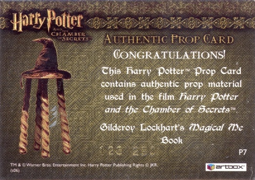 P7 - Gilderoy Lockhart's Magical Me Book - Back