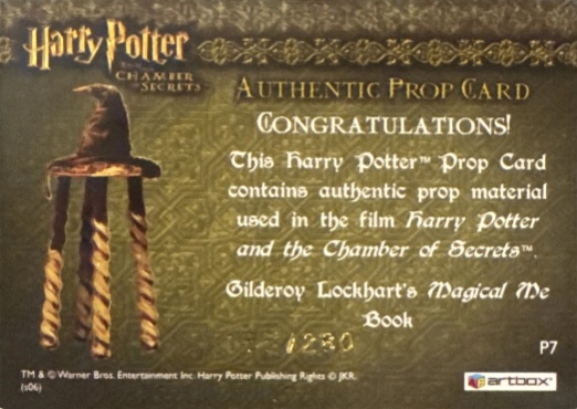 P7 - Gilderoy Lockhart's Magical Me Book - Back