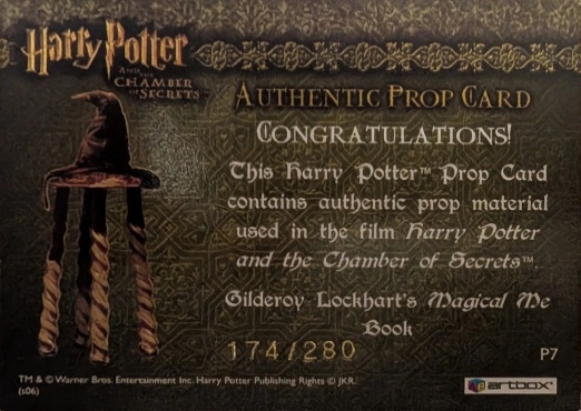 P7 - Gilderoy Lockhart's Magical Me Book - Back