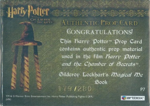 P7 - Gilderoy Lockhart's Magical Me Book - Back