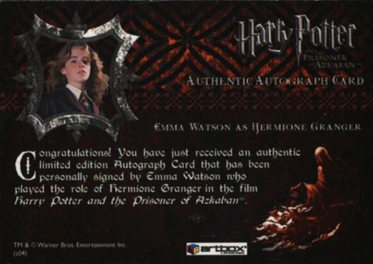 Emma Watson as Hermione Granger - Back