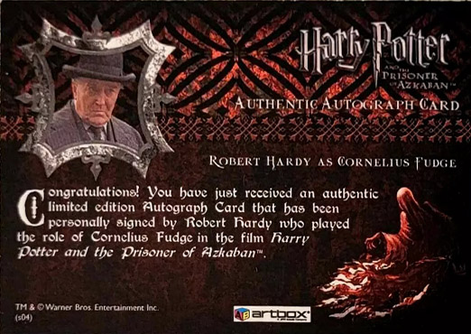 Robert Hardy as Cornelius Fudge - Back