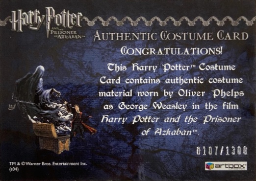 George Weasley's Red Quidditch Costume - Back