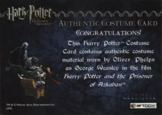 George Weasley's Red Quidditch Costume - Back