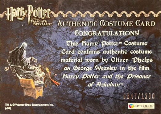 George Weasley's Red Quidditch Costume - Back