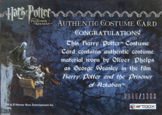 George Weasley's Red Quidditch Costume - Back