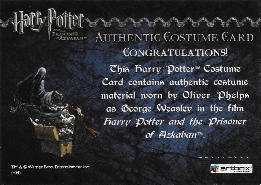 George Weasley's Red Quidditch Costume - Back