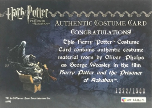 George Weasley's Red Quidditch Costume - Back