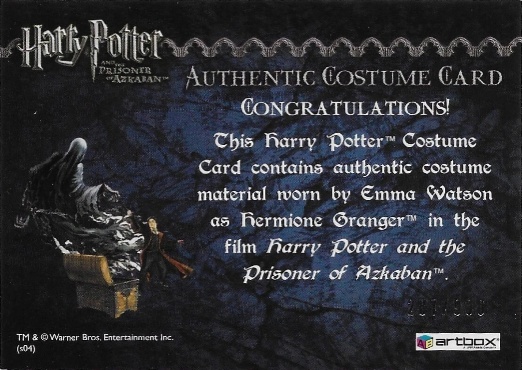 Hermione Granger's Black School Robe - Back