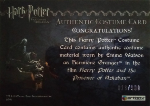 Hermione Granger's Black School Robe - Back