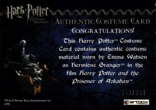 Hermione Granger's Black School Robe - Back