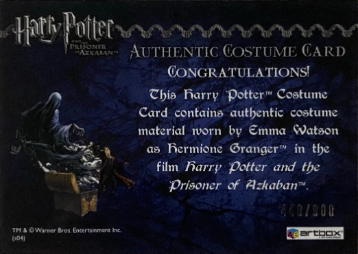 Hermione Granger's Black School Robe - Back