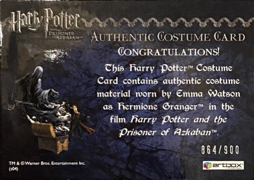 Hermione Granger's Black School Robe - Back